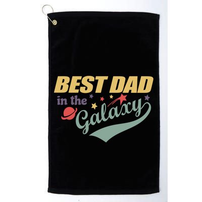 Best Dad In The Galaxy Cute Father's Day Golf Towel