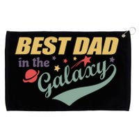 Best Dad In The Galaxy Cute Father's Day Grommeted Golf Towel