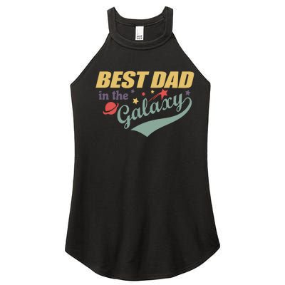 Best Dad In The Galaxy Cute Father's Day Women's Perfect Tri Rocker Tank