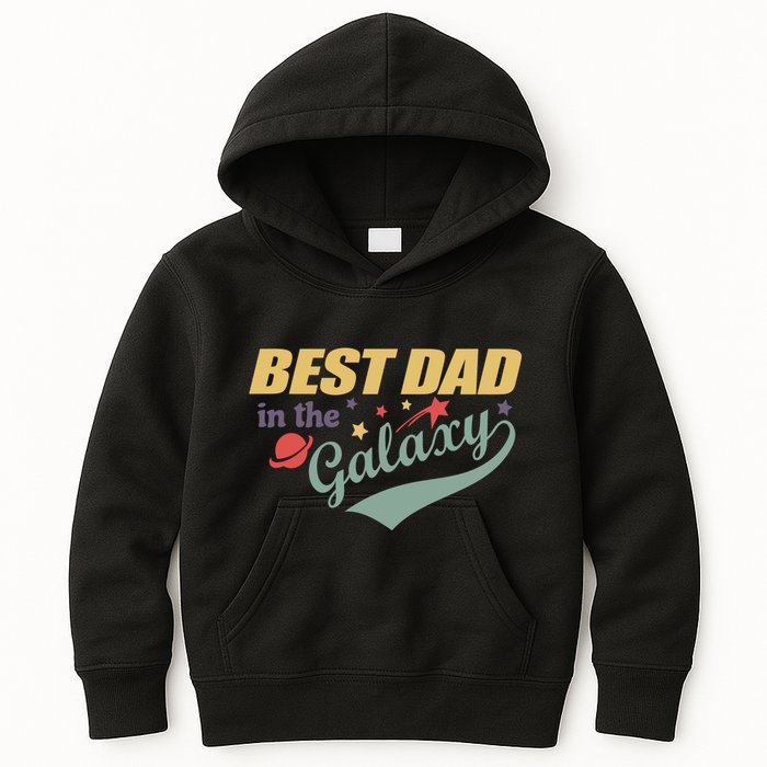 Best Dad In The Galaxy Cute Father's Day Kids Hoodie