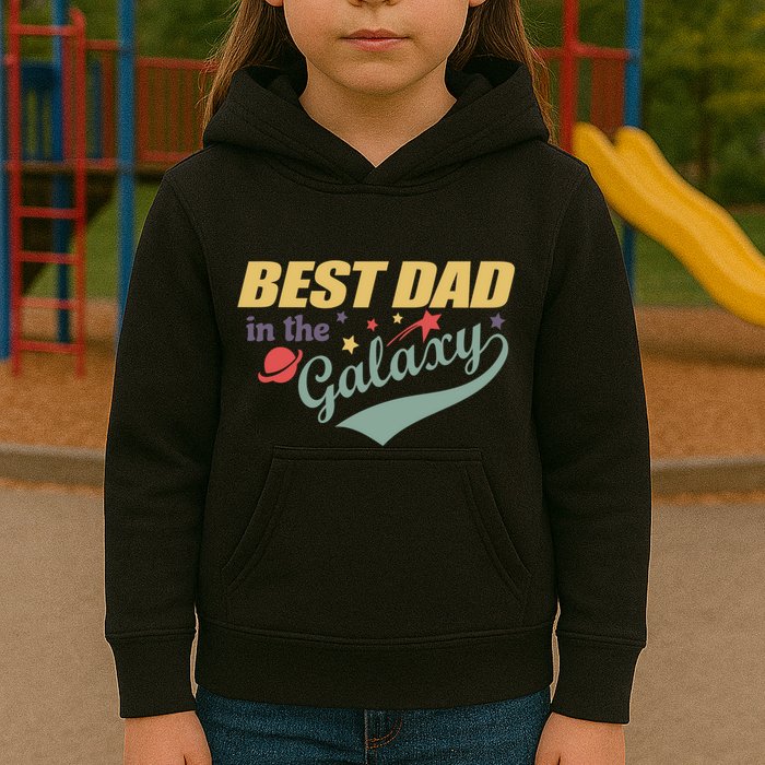 Best Dad In The Galaxy Cute Father's Day Kids Hoodie