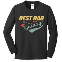 Best Dad In The Galaxy Cute Father's Day Kids Long Sleeve Shirt