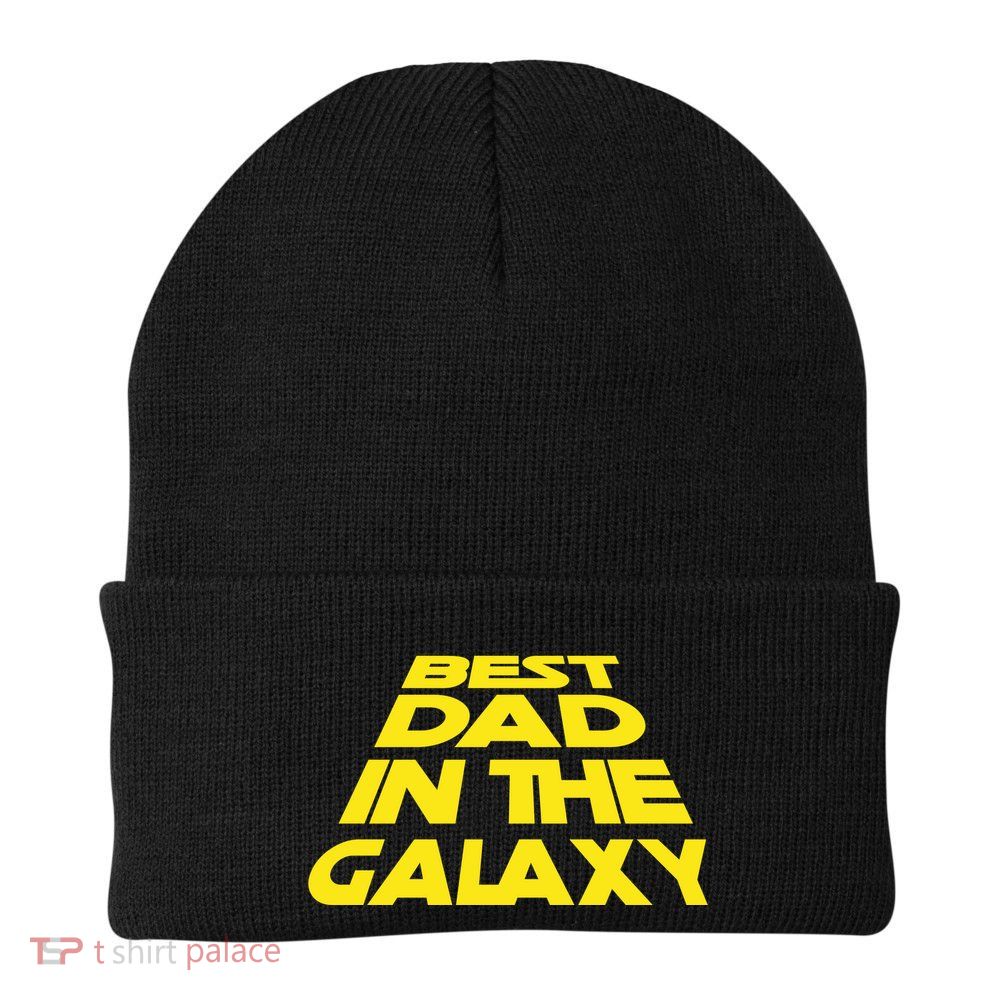 Best Dad In The Galaxy Father's Day Knit Cap Winter Beanie