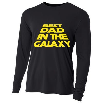 Best Dad In The Galaxy Father's Day Cooling Performance Long Sleeve Crew