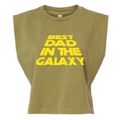 Best Dad In The Galaxy Father's Day Garment-Dyed Women's Muscle Tee