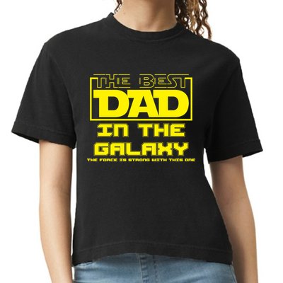 Best Dad In The Galaxy Force Is Strong Comfort Colors Boxy T-Shirt