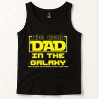 Best Dad In The Galaxy Force Is Strong Tank Top