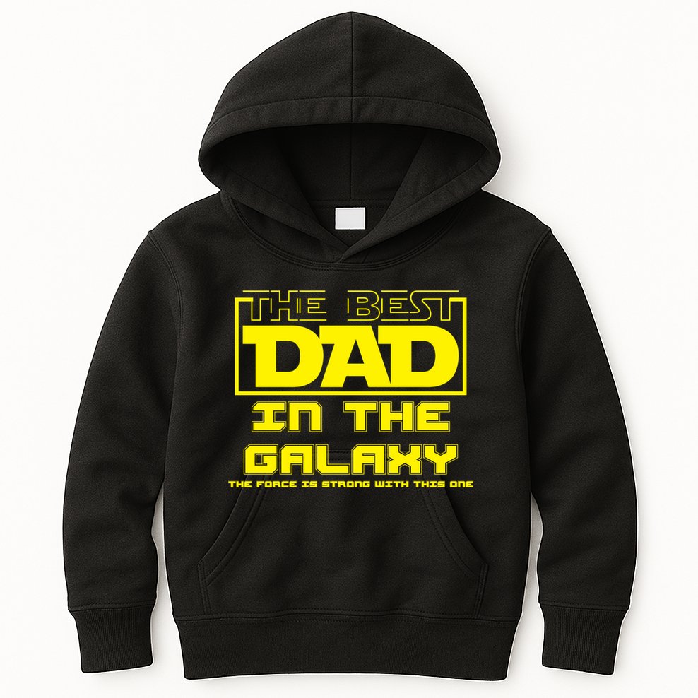 Best Dad In The Galaxy Force Is Strong Kids Hoodie