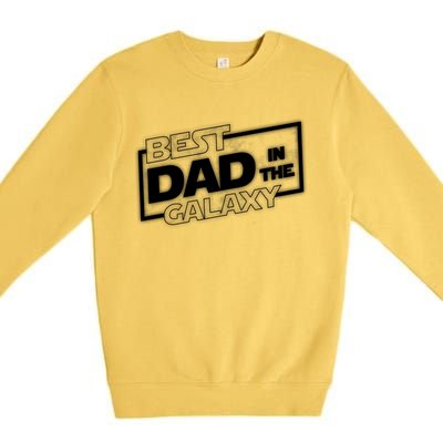 Best Dad In The Galaxy Movie Parody Logo Premium Crewneck Sweatshirt