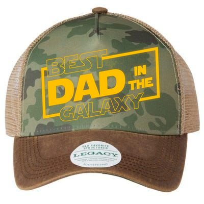 Best Dad In The Galaxy Movie Parody Logo Legacy Tie Dye Trucker Hat