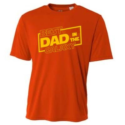 Best Dad In The Galaxy Movie Parody Logo Cooling Performance Crew T-Shirt