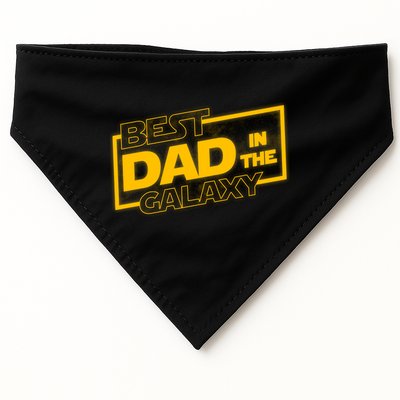 Best Dad In The Galaxy Movie Parody Logo USA-Made Doggie Bandana