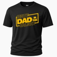 Best Dad In The Galaxy Movie Parody Logo Cooling Performance Crew T-Shirt