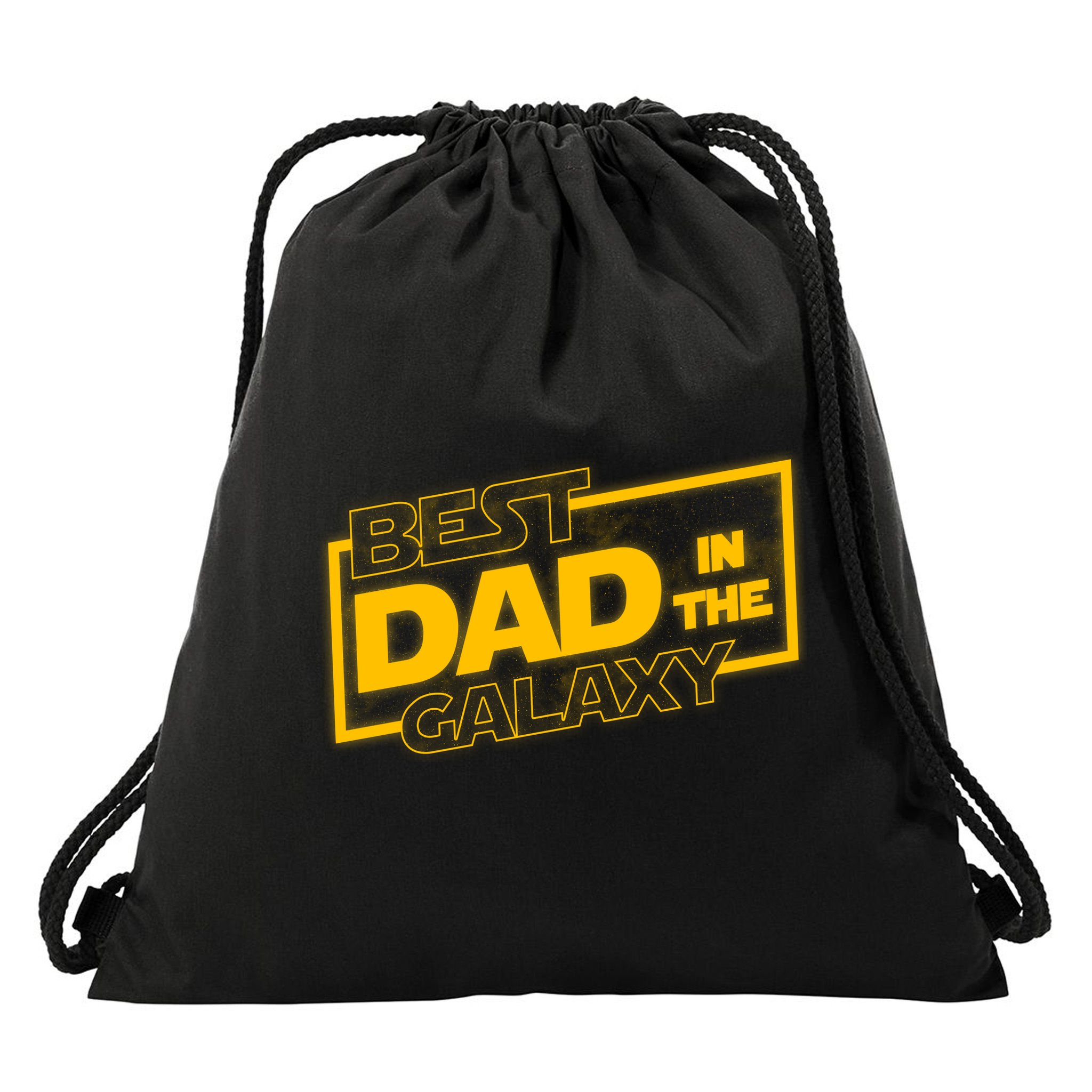 Best Dad In The Galaxy Movie Parody Logo Drawstring Bag
