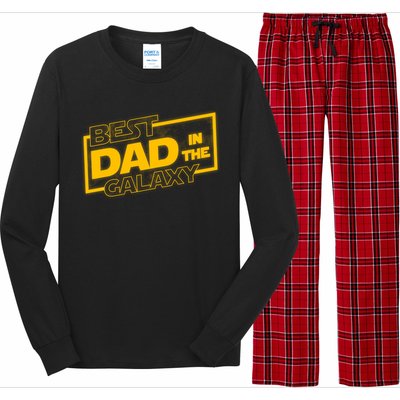 Best Dad In The Galaxy Movie Parody Logo Long Sleeve Pajama Set