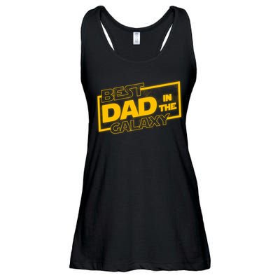 Best Dad In The Galaxy Movie Parody Logo Ladies Essential Flowy Tank