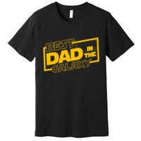 Best Dad In The Galaxy Movie Parody Logo Premium T-Shirt