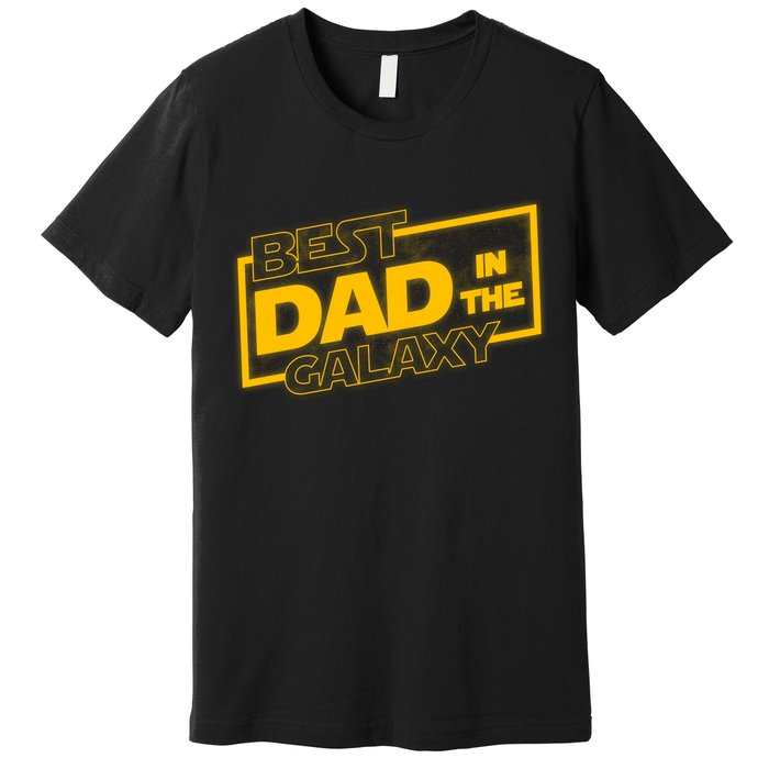 Best Dad In The Galaxy Movie Parody Logo Premium T-Shirt