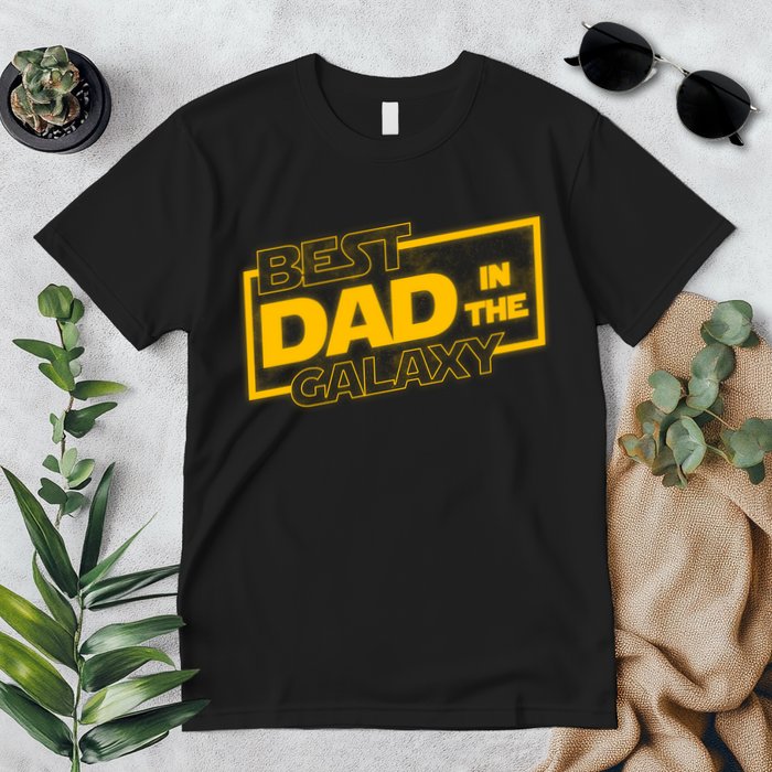 Best Dad In The Galaxy Movie Parody Logo Premium T-Shirt