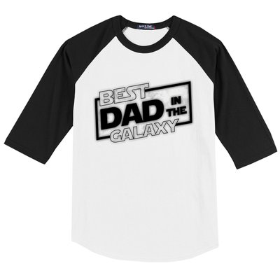 Best Dad In The Galaxy Movie Parody Logo Baseball Sleeve Shirt