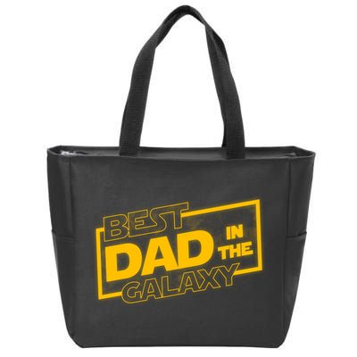 Best Dad In The Galaxy Movie Parody Logo Zip Tote Bag