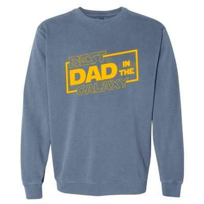 Best Dad In The Galaxy Movie Parody Logo Garment-Dyed Sweatshirt