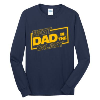 Best Dad In The Galaxy Movie Parody Logo Tall Long Sleeve T-Shirt