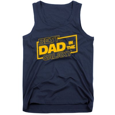 Best Dad In The Galaxy Movie Parody Logo Tank Top