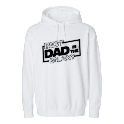 Best Dad In The Galaxy Movie Parody Logo Garment-Dyed Fleece Hoodie