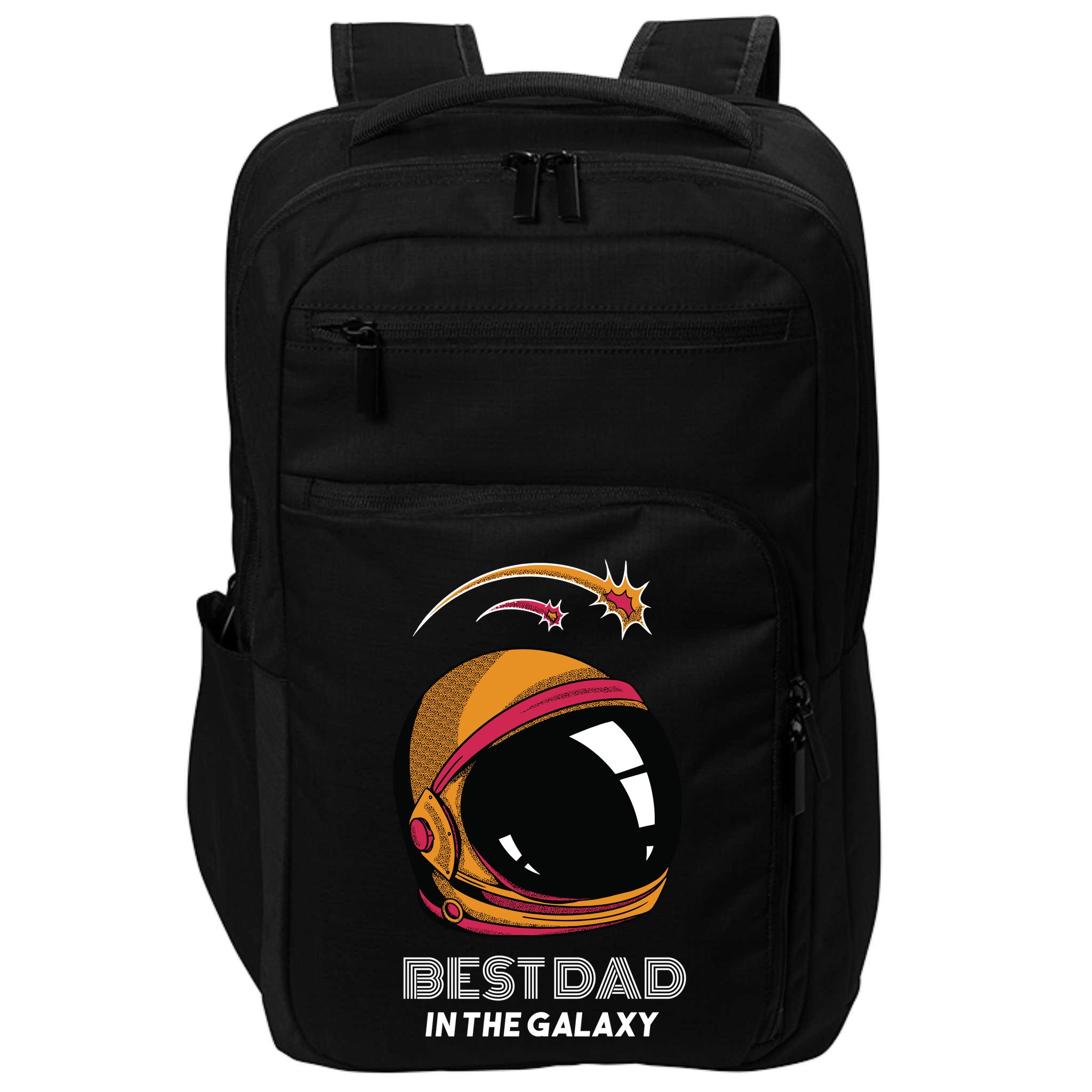 Best Dad In The Galaxy Space Helmet Impact Tech Backpack