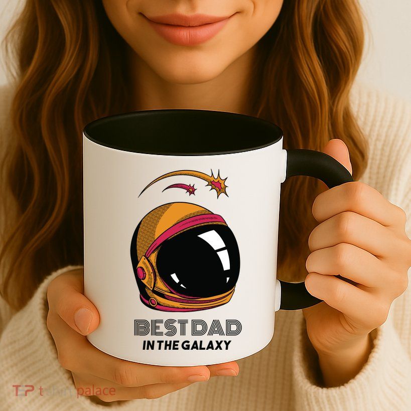 Best Dad In The Galaxy Space Helmet Mug
