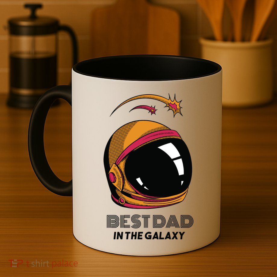 Best Dad In The Galaxy Space Helmet Mug