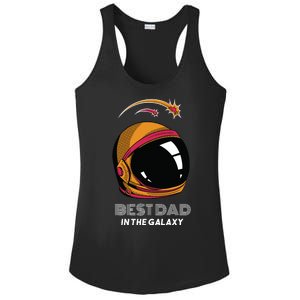 Best Dad In The Galaxy Space Helmet Ladies PosiCharge Competitor Racerback Tank