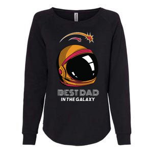 Best Dad In The Galaxy Space Helmet Womens California Wash Sweatshirt