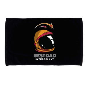 Best Dad In The Galaxy Space Helmet Microfiber Hand Towel