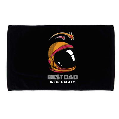 Best Dad In The Galaxy Space Helmet Microfiber Hand Towel