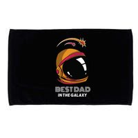 Best Dad In The Galaxy Space Helmet Microfiber Hand Towel