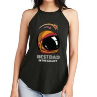 Best Dad In The Galaxy Space Helmet Women's Perfect Tri Rocker Tank