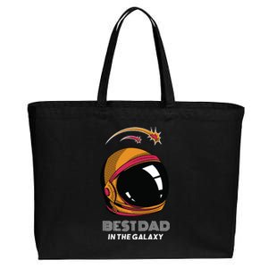 Best Dad In The Galaxy Space Helmet Cotton Canvas Jumbo Tote