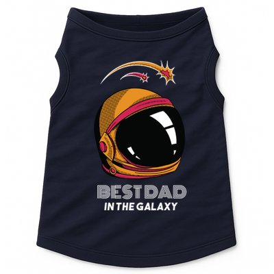 Best Dad In The Galaxy Space Helmet Doggie Tank