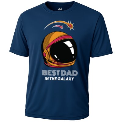 Best Dad In The Galaxy Space Helmet Performance Shirt