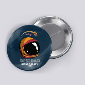 Best Dad In The Galaxy Space Helmet Button