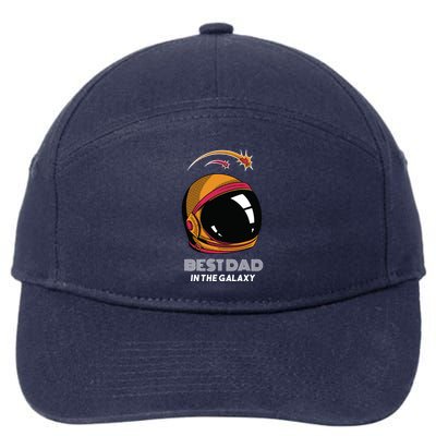 Best Dad In The Galaxy Space Helmet 7-Panel Snapback Hat