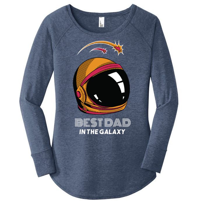 Best Dad In The Galaxy Space Helmet Women's Perfect Tri Tunic Long Sleeve Shirt