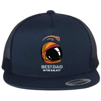 Best Dad In The Galaxy Space Helmet Flatbill Hat