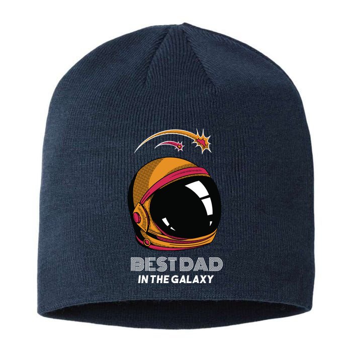 Best Dad In The Galaxy Space Helmet Sustainable Beanie