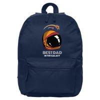 Best Dad In The Galaxy Space Helmet 16 in Basic Backpack