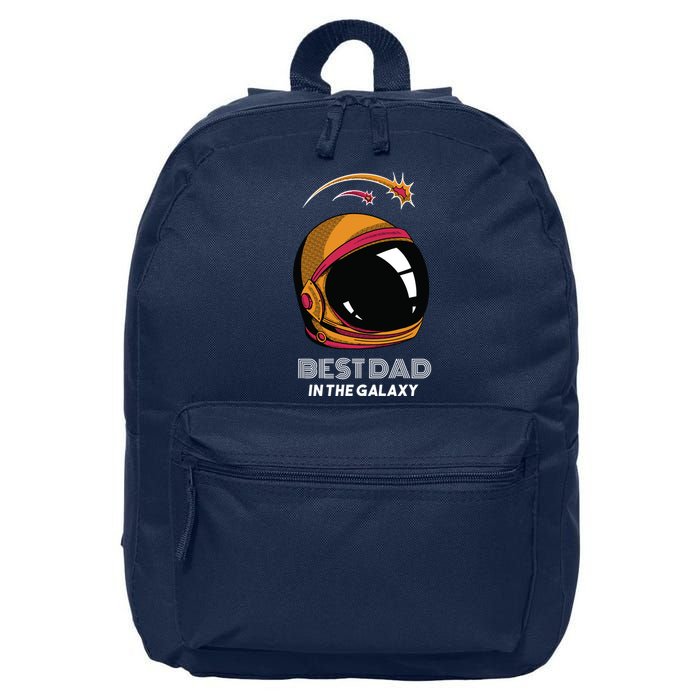 Best Dad In The Galaxy Space Helmet 16 in Basic Backpack