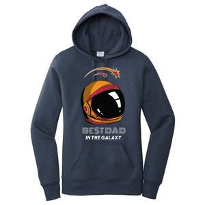 Best Dad In The Galaxy Space Helmet Women's Pullover Hoodie