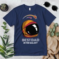Best Dad In The Galaxy Space Helmet Premium T-Shirt